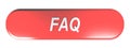 Red rounded rectangle push button FAQ - 3D rendering Royalty Free Stock Photo