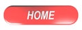 Red rounded rectangle push button HOME - 3D rendering Royalty Free Stock Photo