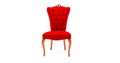 Red royal chair on a white background, Place for the king. Royal throne Royalty Free Stock Photo