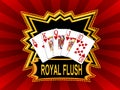 Red royal flush background