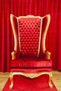 Red royal throne Royalty Free Stock Photo