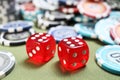 Red rpg dice Royalty Free Stock Photo