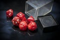 Red RPG dice Royalty Free Stock Photo