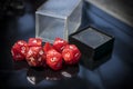 Red RPG dice Royalty Free Stock Photo