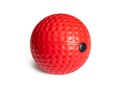 Red rubber ball on an elastic band for practicing punches for boxers Royalty Free Stock Photo