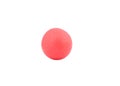 Red rubber ball on isolated white background Royalty Free Stock Photo