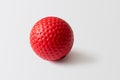 Red rubber ball, for kick training Royalty Free Stock Photo