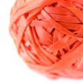 Red rubber band ball