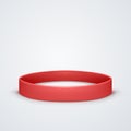 red rubber band symbol on white back