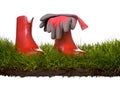 Red Rubber Garden Boots