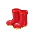 Red Rubber Garden Boots