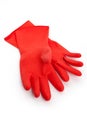 Red Rubber Glove Royalty Free Stock Photo