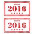 Red rubber stamp Best of 2016. Icon clearance sale