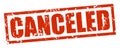 red rubber stamp canceled