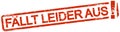 red rubber stamp canceled (german Royalty Free Stock Photo