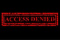 Red Rubber Stamp Effect, Access Denied, at Black Background Royalty Free Stock Photo