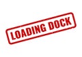 Red rubber stamp marking an active loading dock area for efficient logistics operations Royalty Free Stock Photo