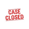 Red rubber stamp saying case closed with double lines isolated on transparent background Royalty Free Stock Photo