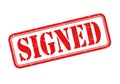 Red rubber stamp sign on Royalty Free Stock Photo