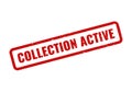 Red rubber stamp signifying a collection active status for ongoing data processes Royalty Free Stock Photo