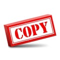 Red rubber stamp with the word copy imprinted in red ink isolated on white background Royalty Free Stock Photo
