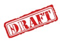 Red draft stamp isolated on transparent background Royalty Free Stock Photo