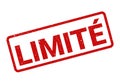 Red rubber stamp with the word Limite inscribed in bold letters Royalty Free Stock Photo