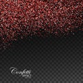 Red Ruby Confetti Glitters.