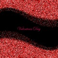 Red Ruby Confetti Glitters. Vector Festive Illustration of Falling Shiny Particles. Sparkling Texture Isolated on