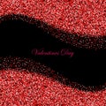 Red Ruby Confetti Glitters. Vector Festive Illustration of Falling Shiny Particles. Sparkling Texture Isolated on Royalty Free Stock Photo