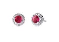 Red ruby diamond earrings