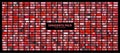 Red ruby glossy gradient, metal foil texture. Color swatch set. Collection of high quality gradients. Shiny metallic