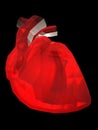 Red ruby heart 3d illustration Royalty Free Stock Photo