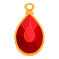 Red ruby icon cartoon vector. Gift sale shop Royalty Free Stock Photo