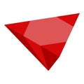 Red ruby icon, isometric style Royalty Free Stock Photo