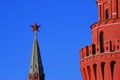 Red ruby star. Moscow Kremlin tower. Royalty Free Stock Photo