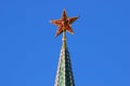 Red ruby star. Moscow Kremlin tower. Royalty Free Stock Photo