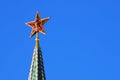 Red ruby star. Moscow Kremlin tower. Royalty Free Stock Photo