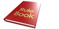 Red rule book isolated on white background Royalty Free Stock Photo