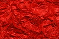 Red rumpled foil Royalty Free Stock Photo