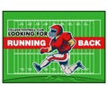 Red Running Back Recruitment Poster