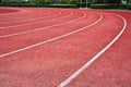 Red running track Royalty Free Stock Photo