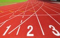 Red running track Royalty Free Stock Photo