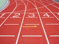 Red running track Royalty Free Stock Photo