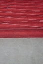 Red runway of a track and field stadium Royalty Free Stock Photo