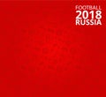 Red Russia 2018 football background. Royalty Free Stock Photo