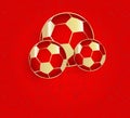 Red Russia 2018 world cup football background. Royalty Free Stock Photo