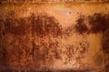 Red rust pattern on metal barrel