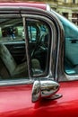 Red 60s classic car front seats Royalty Free Stock Photo