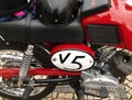 Red Sachs V5 vintage motorbike - detail